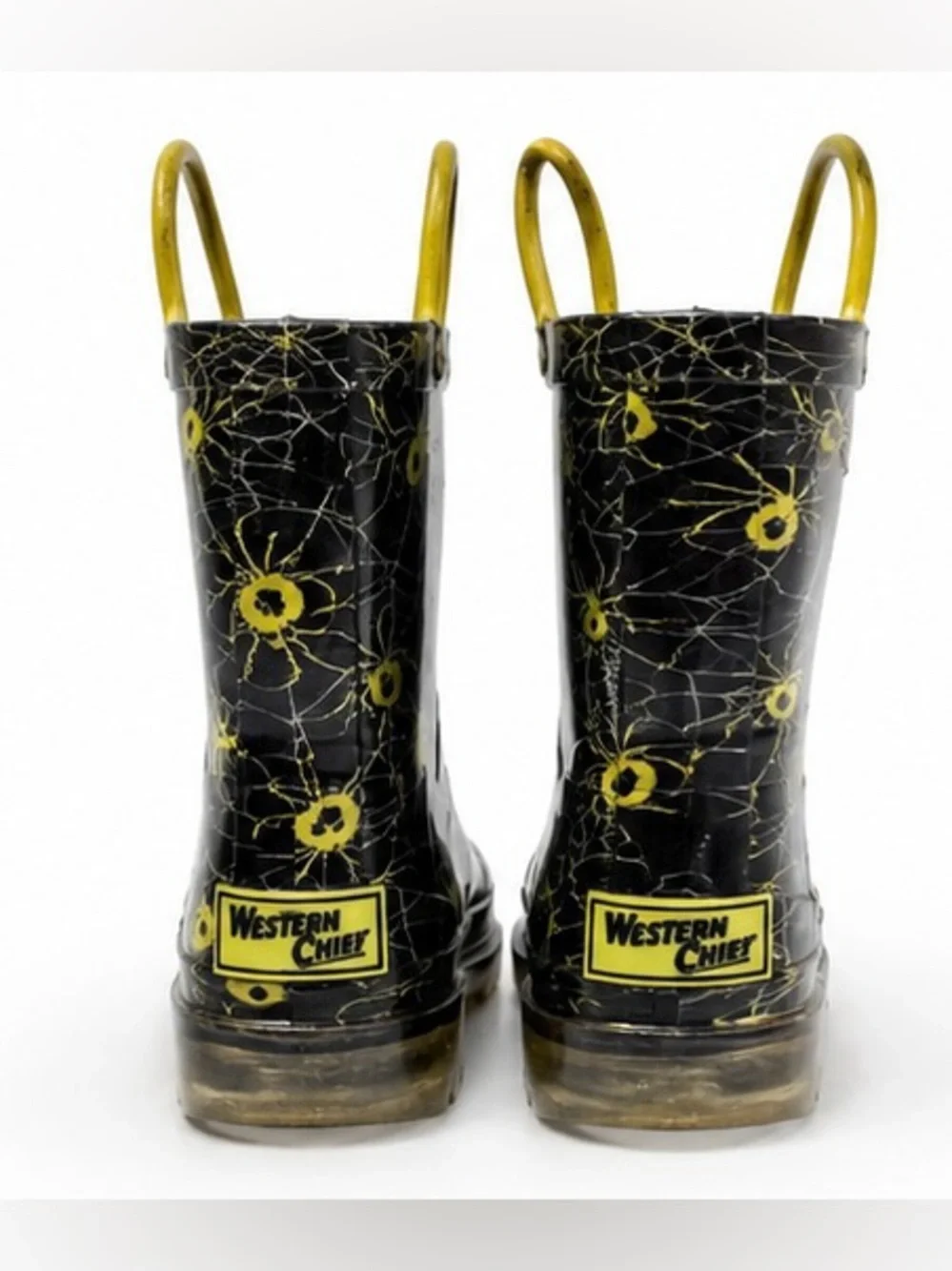 Western Chief Spider Halloween Theme Kids Rain Snow Light-up Waterproof Boots 10